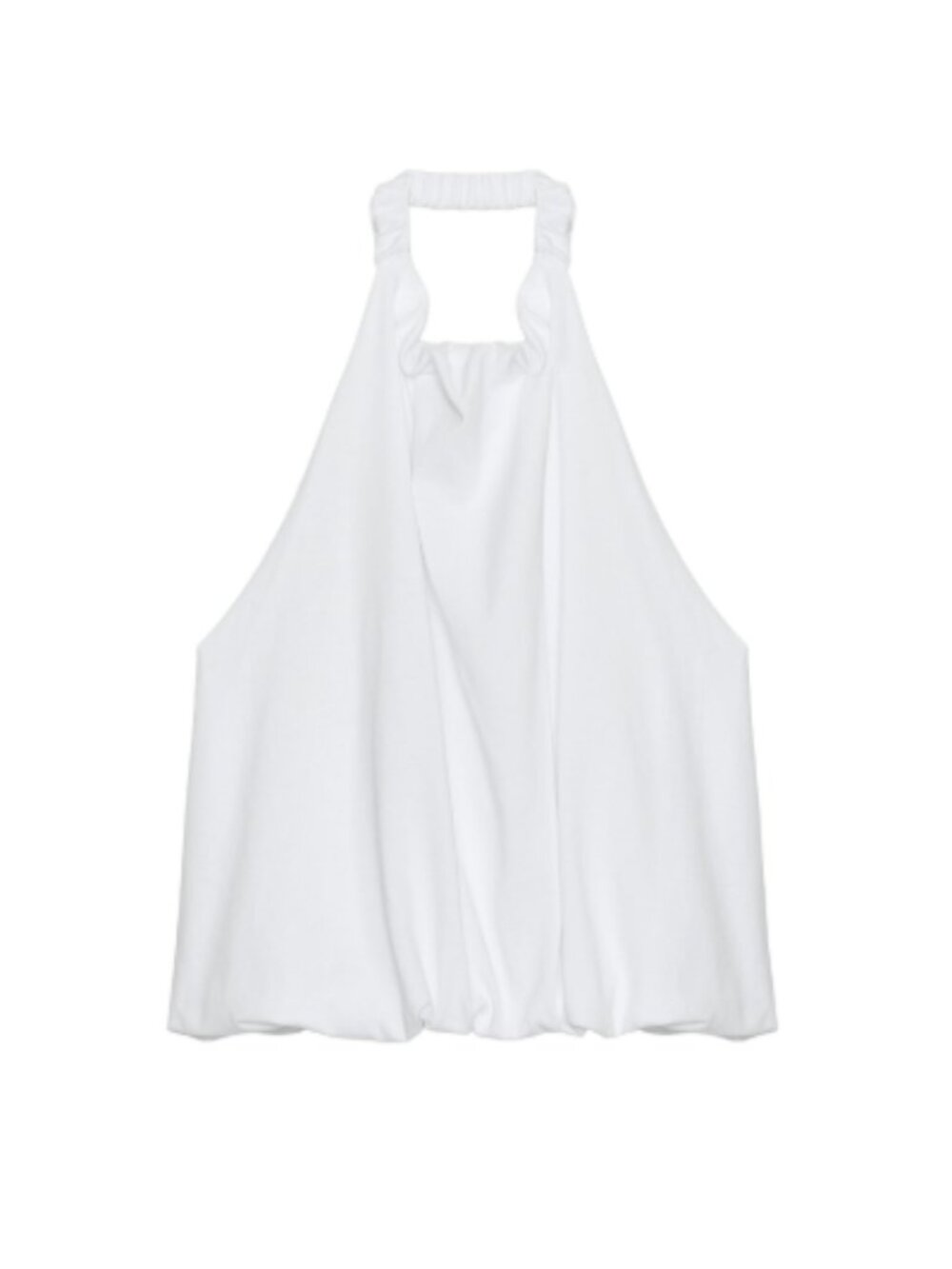 NWT Zara Heavy Cotton Balloon Halter Top - Sz M